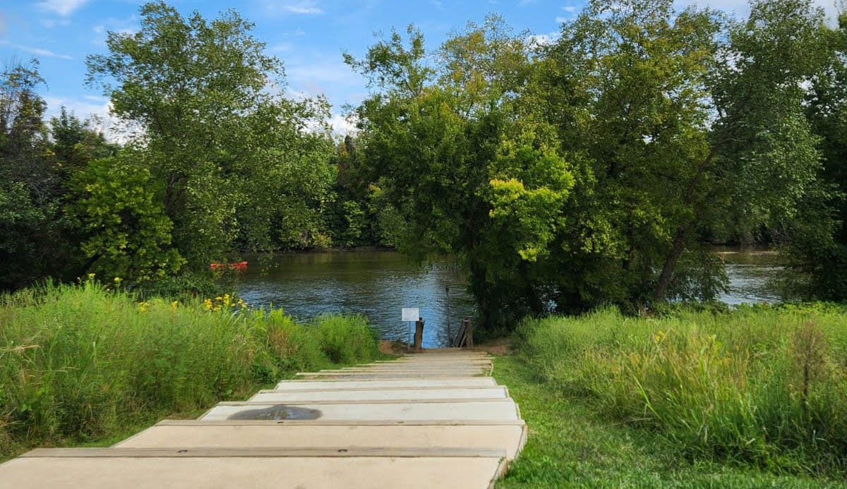 River Front Park along the Rappahannock River in Fredericksburg